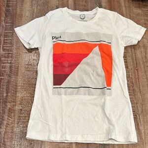 Out of Print Vintage White 100% Cotton “Plot” Tee